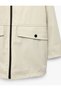 Long Sleeve Hooded Pocketed Zippered Plush Lined Long Raincoat - 7