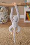 Gray Monkey Plush Toy That Can Cling to Hands - 7