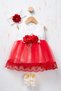 Baby Girl Floral Detailed Tulle Mevlüt Dress - with Shoes and Bandana Gift (Inner Bodysuit Included) - 5