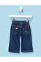 Infant Girls Navy Embroidered Jeans - 4