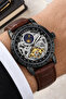 Automatic Men's Wristwatch Leather Cord Steel Case with Bracelet Gift Coffee Sdcms1113 - 4