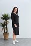 Women's Long Sleeve V-Neck Dress - 4