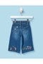 Infant Girls Navy Embroidered Jeans - 4