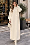 Pearl Detailed Knitwear Dress K3084 Ecru - 2