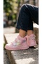 Girls' Butterfly Detailed Glittery Double Velcro High Serrated Sole All Seasons Sneaker Sports Boots - 6