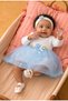 Baby Girl Floral Detailed Tulle Dress with Inner Bodysuit, Shoes and Bandana as a Gift
