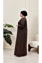 Women's Plus Size Square Neck Brush Pattern Dress - 4