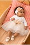 Baby Girl Floral Detailed Tulle Mevlüt Dress - with Shoes and Bandana Gift (Inner Bodysuit Included) - 2