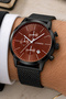 Men's Wristwatch Steel Cord Steel Case Black with Bracelet Gift Sdcms1112 - 2