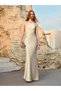 Rochie maxi, bej - 5