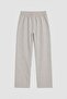 Men's Striped 100% Cotton Ecru Pajama Bottoms