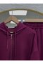 Nilbahar Hooded Zippered Pantsuit-Ma2877 Claret Red - 3