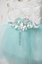 Baby Girl Floral Detailed Tulle Dress with Inner Bodysuit, Shoes and Bandana as a Gift - 7