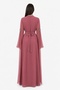 Women's Long Caftan with Shiny Stones and Extended Sleeves Above Wrist Model 04 - 4