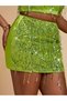 Fustă mini, verde - 5