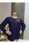 Women's Floral Embroidered and Sparkling Stone Winter Mom Combed Cotton Blouse