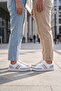White-Ice Lace-Up Lightweight Flexible Comfortable Sole Unisex Walking and Sports Shoes Sneaker 015 g