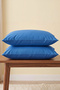 Saks Blue Ranforce 100% Cotton 2-Piece Pillowcase 50X70 cm