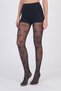 Women's Black Bow Pattern Pantyhose - 2