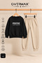 Positive Printed Children's Hoodless Sweatshirt and Sweatpants Set – Ages 3-12