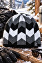 Men's Patterned Winter Beanie Striped Geometric Model Daily Snow Beanie - 2