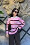Striped Buttoned Polo Collar Knitwear Sweater Sun542 - 4