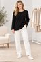 Women's Plus Size Blouse Knitwear Soft Textured Basic Crew Neck Long Sleeve Sweater - 3