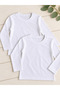 95% Cotton 5% Elastane 2-16 Years Old Double Unisex Girls Boys Basic Bady Crew Neck Long Sleeve T-Shirt