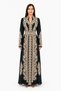 Women's Embroidered Two Piece Long Caftan Kaftan Dress 07