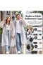 Unisex Hooded Long Raincoat Water-Resistant Lightweight Foldable Eva Rain Coat for Women Men with Snap Closure Design, Yk98 - 4