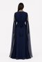 Women's Long Caftan with Hand Embellishments and Extended Sleeves Above the Wrist Model 08 - 4
