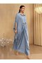 Rochie maxi, albastru - 6