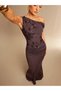Rochie maxi, maro - 5