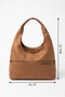 Women's Tan Color Suede Shoulder Bag Stylish Daily Use Soft Textured Medium Size University Bag - 4