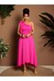 Rochie maxi, roz - 5