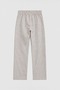 Men's Striped 100% Cotton Ecru Pajama Bottoms - 2
