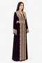 Women's Long Caftan with Shiny Stones and Pearl Work, Model 12 - 3