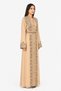 Women's Long Caftan with Shiny Stones and Pearl Work, Model 12 - 3