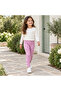 Girl's Pink Polka Dot Combed Cotton Tights |   Soft Textured High Weight 95% Cotton Leggings - 2