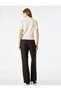 Buttoned Polo V-Neck Short Sleeve Knitwear Sweater - 5