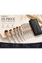 10-Piece Professional Makeup Brush Set with Travel Case, Soft Synthetic Bristles for Foundation, Powder, Blush, Contour, Concealer & Eyeshadow, Makeup Brushes for Women - 2