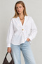 Gold Button Detailed Long Sleeve Women's Shirt |   Mkn1611823-1 - 3