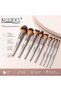 10-Piece Professional Makeup Brush Set with Travel Case, Soft Synthetic Bristles for Foundation, Powder, Blush, Contour, Concealer & Eyeshadow, Makeup Brushes for Women - 5