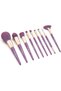9-Piece Makeup Brush Set with Travel Case, Ultra Soft Synthetic Bristles, Professional Face & Eye Makeup Brushes for Foundation, Powder, Blush, Contour & Eyeshadow, Purple - 6