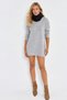 Women's Gray Knitwear Tunic Yvz110