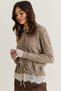 Women's Mink Lace Detailed Waist I P Tie Buttoned Knitwear Cardigan Th261085 60286621 - 4