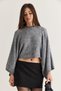 Women's Smoked Bat Sleeve Casual Crop Knit Sweater Tk261117 60286639 - 2