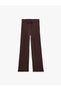 High Waist Straight Leg Knitwear Trousers with Pockets - 4
