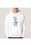 Anchor Printed Hooded Sweatshirt Oversize Unisex Hoodie Multi-Colored - 2