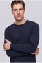 Men's Waffle Textured Regular Fit Sweatshirt Navy Blue - 3